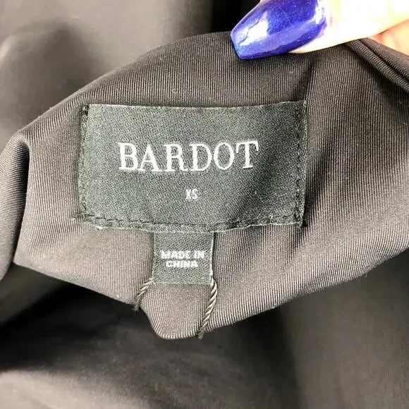 BARDOT Women's Londyn Cut Out Mini Dress XS Black Bodycon Stretch NWT - Picture 9 of 14